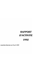 rapport d’activité 1992